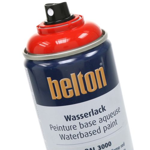 Artikel Belton fri vattenlack röd färg spray eldröd 400ml