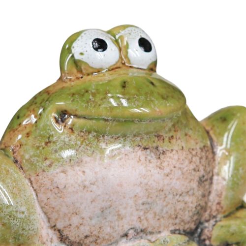Artikel Blomplugg groda keramik grön brun 6x4x4,5cm 4 st