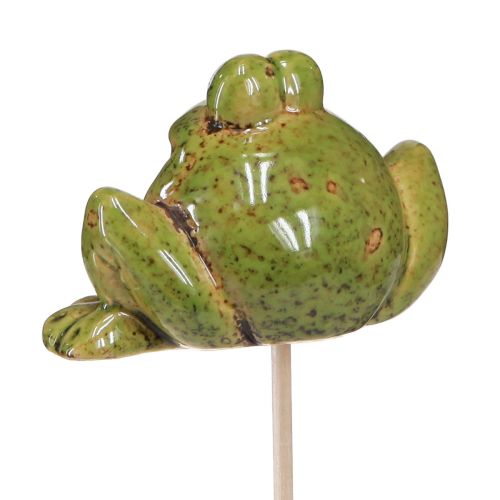 Artikel Blomplugg groda keramik grön brun 6x4x4,5cm 4 st
