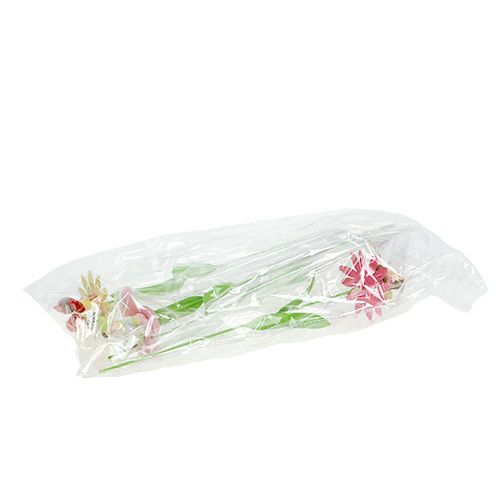 Floristik24 Blomma plugg metall blomma sortiment. 6,5 cm L32cm 4st