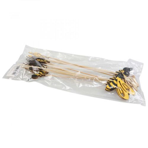 Floristik24 Blomplugg bi deco plugg trä bi dekoration 7cm 12st