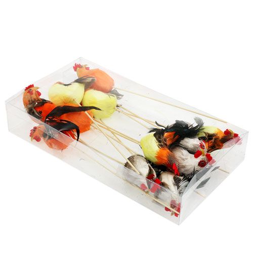 Floristik24 Blomplugg tupp assorterade färger 25cm 12st