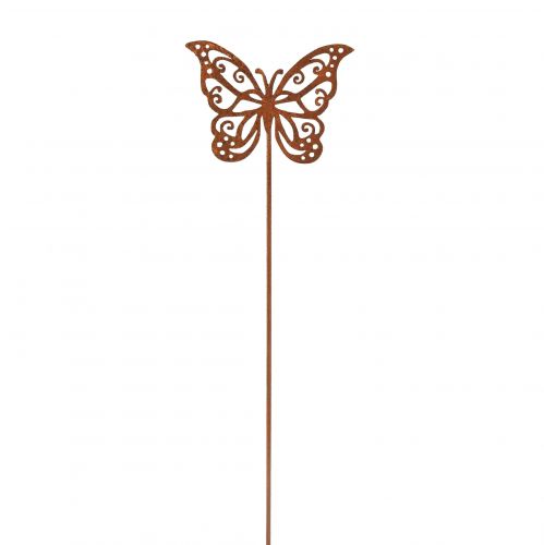 Artikel Blomplugg metall rost fjärilsdekoration 10×7cm 3st