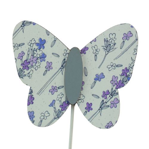 Artikel Blomplugg fjäril blomma dekorativ plugg trä 7cm 12 st