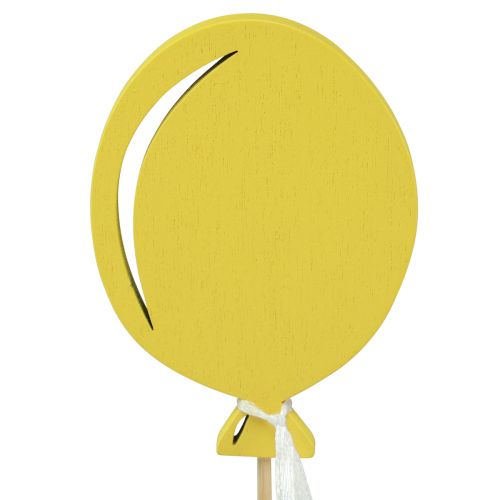 Artikel Blomplugg bukett dekoration tårt topper ballong gul 28cm 8 st