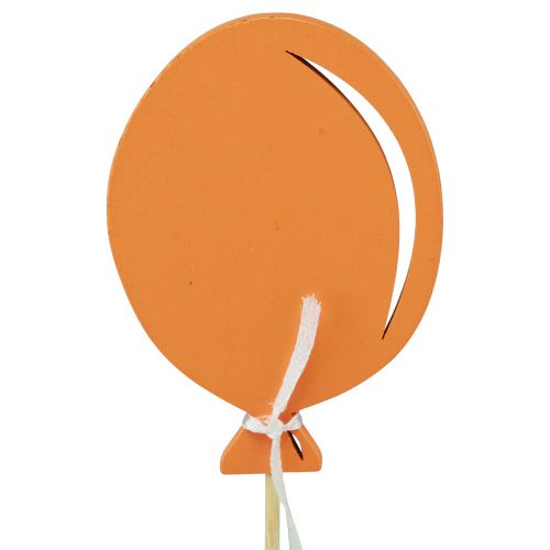 Artikel Blomplugg bukett dekoration tårta topper ballong orange 28cm 8st