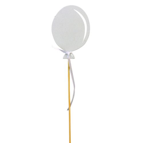 Artikel Blomplugg bukett dekorativ tårt topper ballong vit 28cm 8st