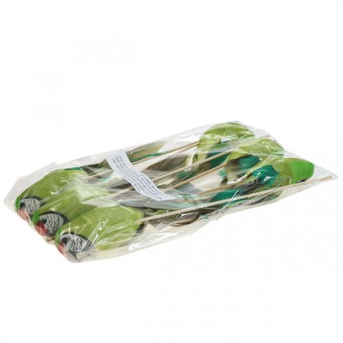 Floristik24 Blompluggsfågel, deco papegojagrön 23×4,5×5,5cm 6st