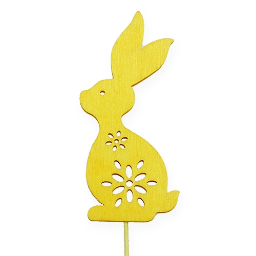 Floristik24 Dekorativ plugg kanin 3-färgad assorterad 8cm 18 st