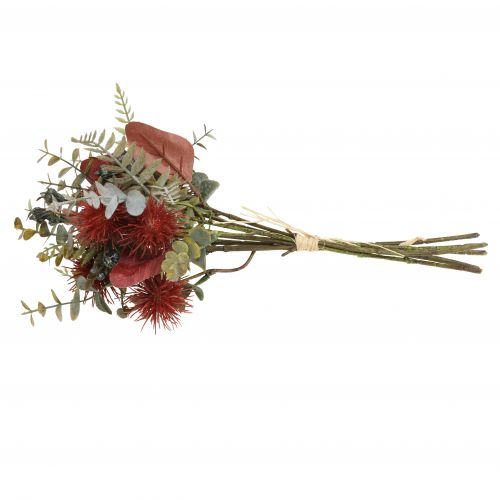 Floristik24 Bukett konstgjorda blommor eukalyptus tistel blomdekor 36cm