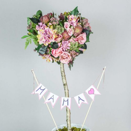 Floristik24 Bukett dahlia och protea, sidenblommor, sommardekoration L25cm