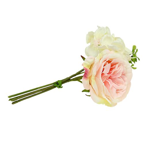 Floristik24 Bukett minirosa grädde 20cm