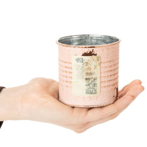 Artikel Blomkruka dekorativ burk laxfärgad metall örtburk Ø8cm H7.5cm