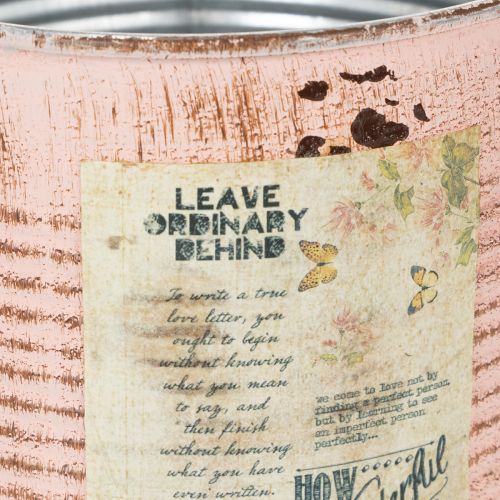 Artikel Blomkruka dekorativ burk laxfärgad metallplanter Ø15,5cm H15cm