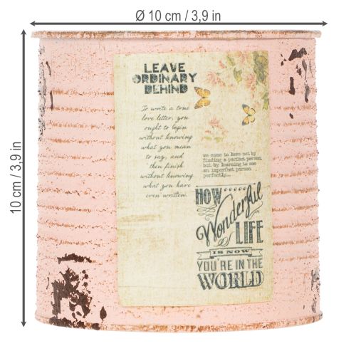 Artikel Blomkruka dekorativ burk laxfärgad metall sommardekoration Ø11cm H10.5cm