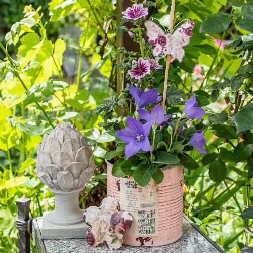 Artikel Blomkruka dekorativ burk laxfärgad metall sommardekoration Ø11cm H10.5cm