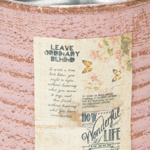 Artikel Blomkruka dekorativ plåt rund antik ros metallplanter Ø8cm H7,5cm