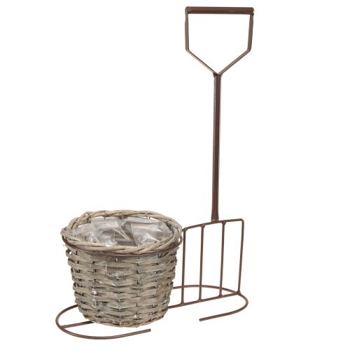Artikel Blomkruka trädgårdsredskap dekorativ brun Ø17,5cm H30cm