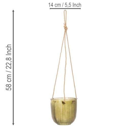 Glaskruka/hängande lykta, lila/grön, 14 cm, 2 st | Floristik24.se