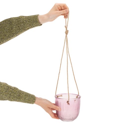 Glaskruka/hängande lykta, lila/grön, 14 cm, 2 st | Floristik24.se