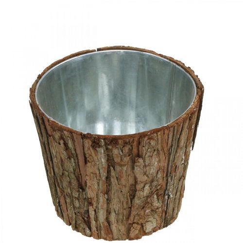 Floristik24 Planteringskärl, blomkruka hög, trädbarksdekoration Ø19cm H15,5cm