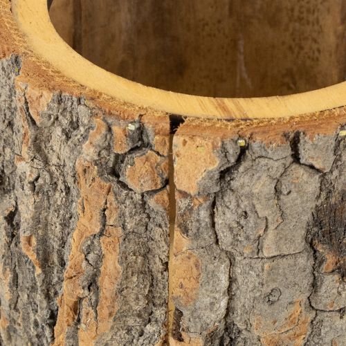 Artikel Blomkruka träbark planteringskärl gnome rost H24cm