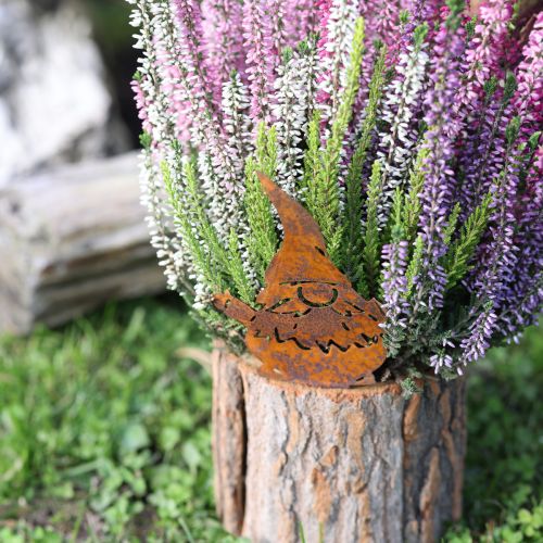Artikel Blomkruka träbark planteringskärl gnome rost H24cm