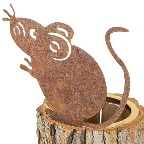 Artikel Blomkruka i trä, bark och musrost, H24cm