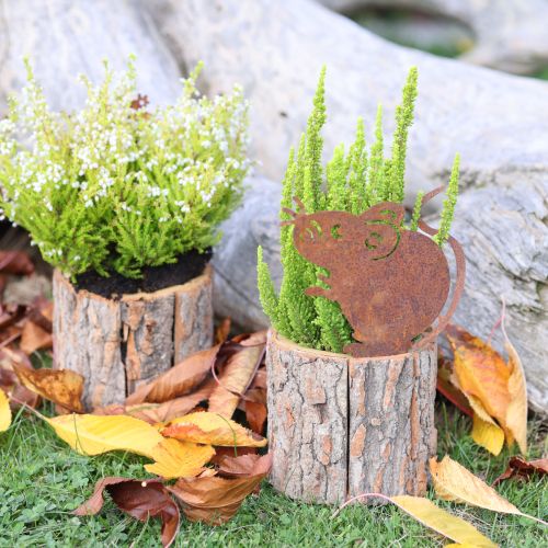 Artikel Blomkruka i trä, bark och musrost, H24cm
