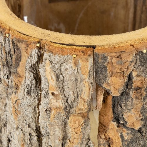 Artikel Blomkruka i trä fågelskrämma rostfärgad H24,5 cm