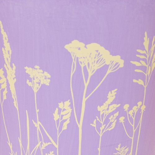 Rund pastellfärgad blomkruka med blommotiv för krukväxter, 12 cm, 3 stycken | Floristik24.se
