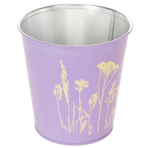 Överkrukor i metall med blommotiv och pastellfärger, 10 cm, 3-pack | Floristik24.se