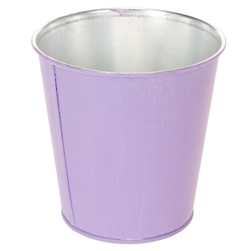 Överkrukor i metall med blommotiv och pastellfärger, 10 cm, 3-pack | Floristik24.se