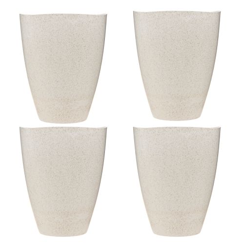 Artikel Orkidékruka blomkruka plast beige fläckig 13,5x13cm H16,5cm 4st