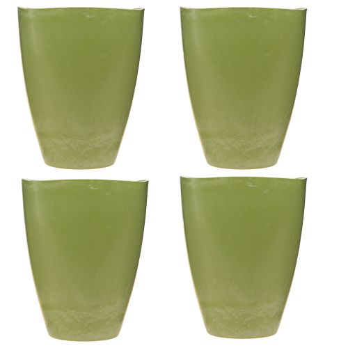 Artikel Orkidékruka blomkruka plastvas grön H16,5cm 4st