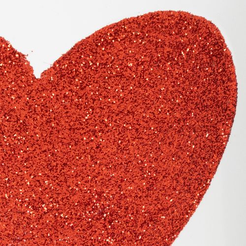 Artikel Vit blomkruka med rött hjärta, planteringslåda, Ø13cm H10,5cm