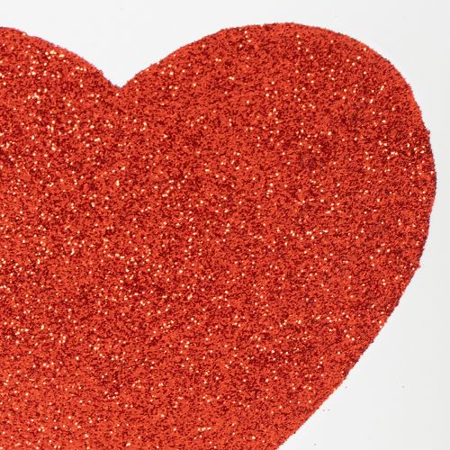 Artikel Vit blomkruka med rött hjärta, planteringslåda, Ø18cm H13,5cm