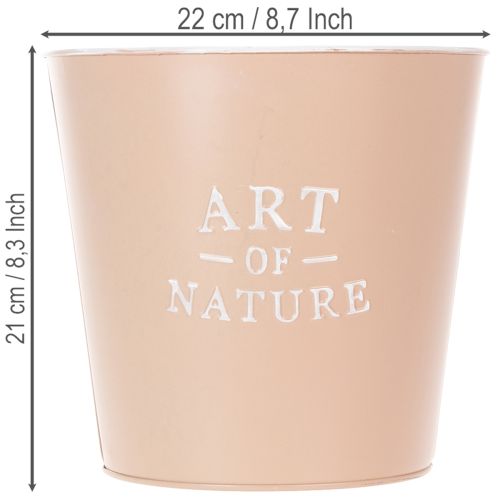 Artikel Blomkruka i zink, metallplanter, antik ros, Ø22cm H21cm