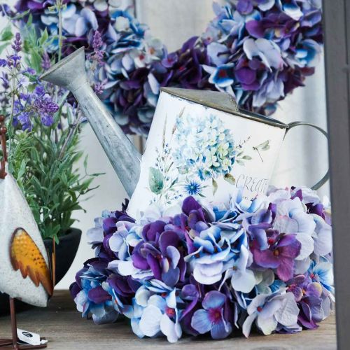 Floristik24 Blomkruka vattenkanna hortensia trädgårdsdekoration växtkruka metall 15cm