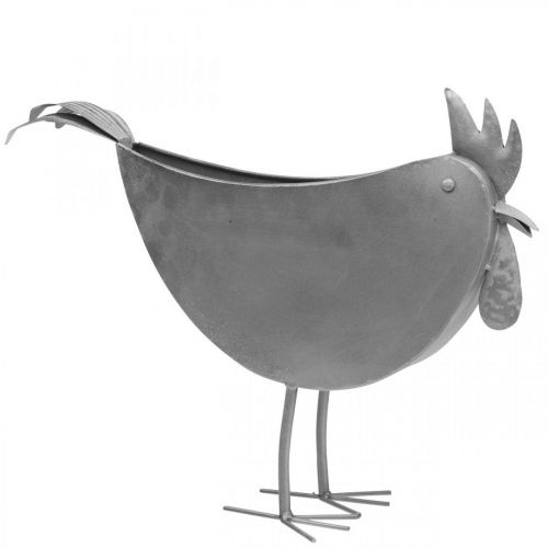 Blomkruka kyckling metall fågel zink metall dekoration 51×16×37cm