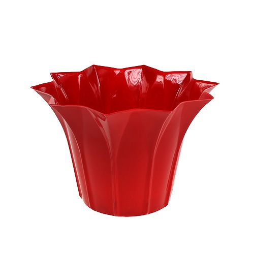 Floristik24 Blomkruka plast röd Ø10,5 cm 10st