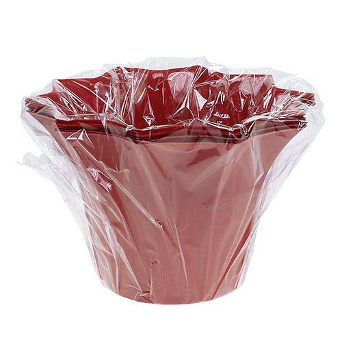 Floristik24 Blomkruka plast Ø14cm röd 10st