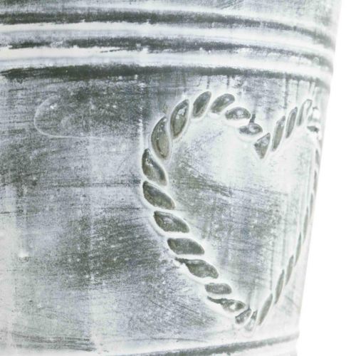 Artikel Blomkruka Shabby Chic kruka metallhjärta Ø17,5cm H15,5cm