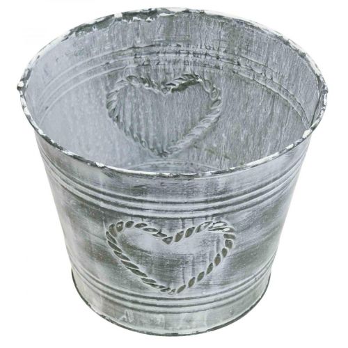 Artikel Blomkruka Shabby Chic kruka metallhjärta Ø17,5cm H15,5cm