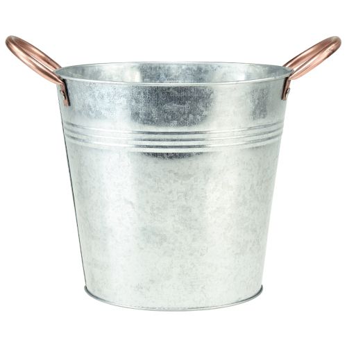 Artikel Blomkruka med handtag dekorativ hink i metall Ø16cm H15cm