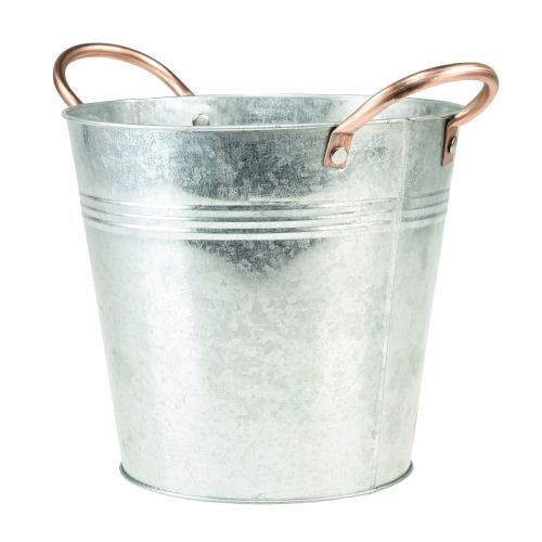 Floristik24 Blomkruka med handtag metallhink Ø14cm H13,5cm