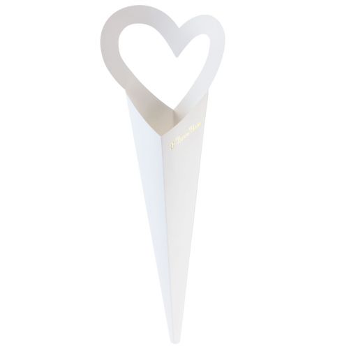 Artikel Blompåse rosor presentförpackning vit 46cm 12 st