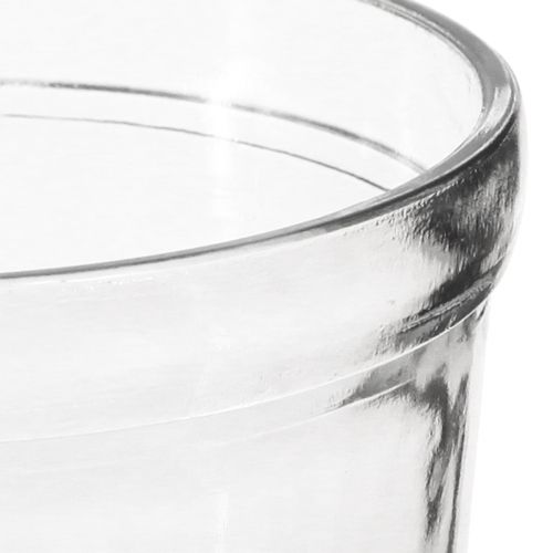Floristik24 Blomkruka glas klar konisk Ø12cm H12,5cm 2st