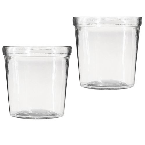 Floristik24 Blomkruka glas klar konisk Ø12cm H12,5cm 2st