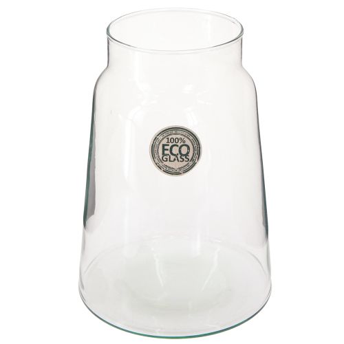 Artikel Blomvas glas klar vas för dekoration i glas H20cm